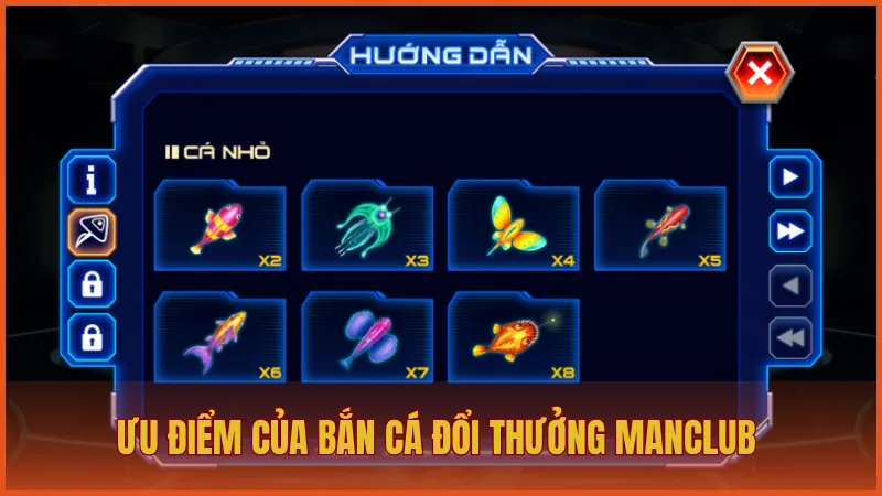 Bắn cá đổi thưởng ManClub sở hữu nhiều ưu điểm nổi bật